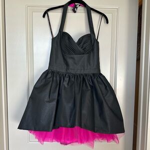 Black and Hot Pink Tulle Size 6 Betsy Johnson Dress
